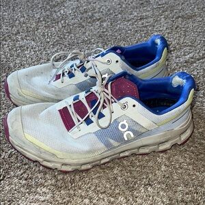 On Running Women's White and Purple Athletic Shoes